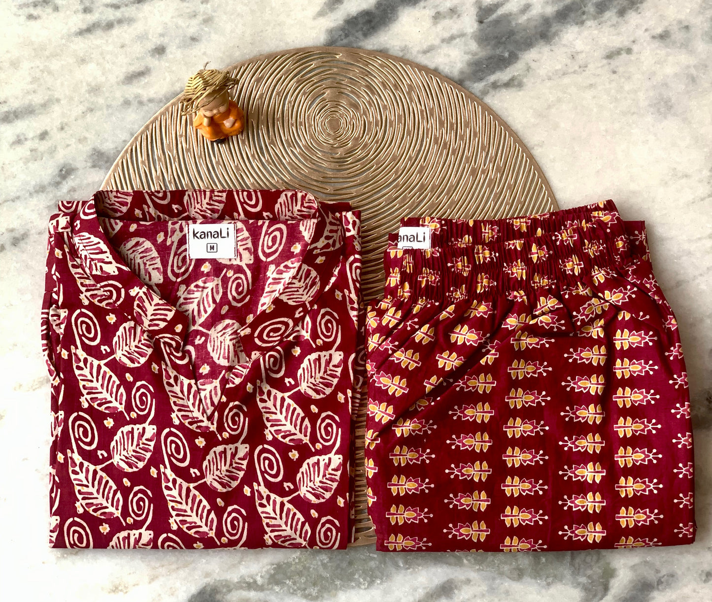 Maroon leafy - Co-ord