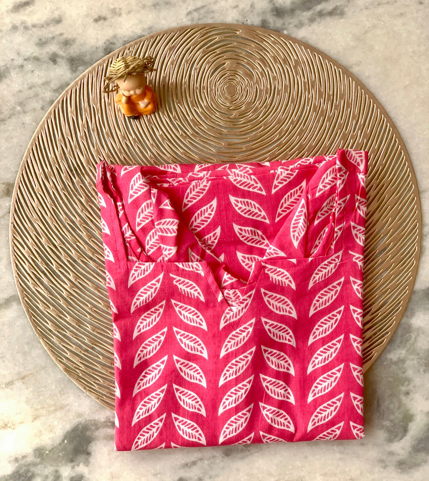 Pink leafy - Kurti