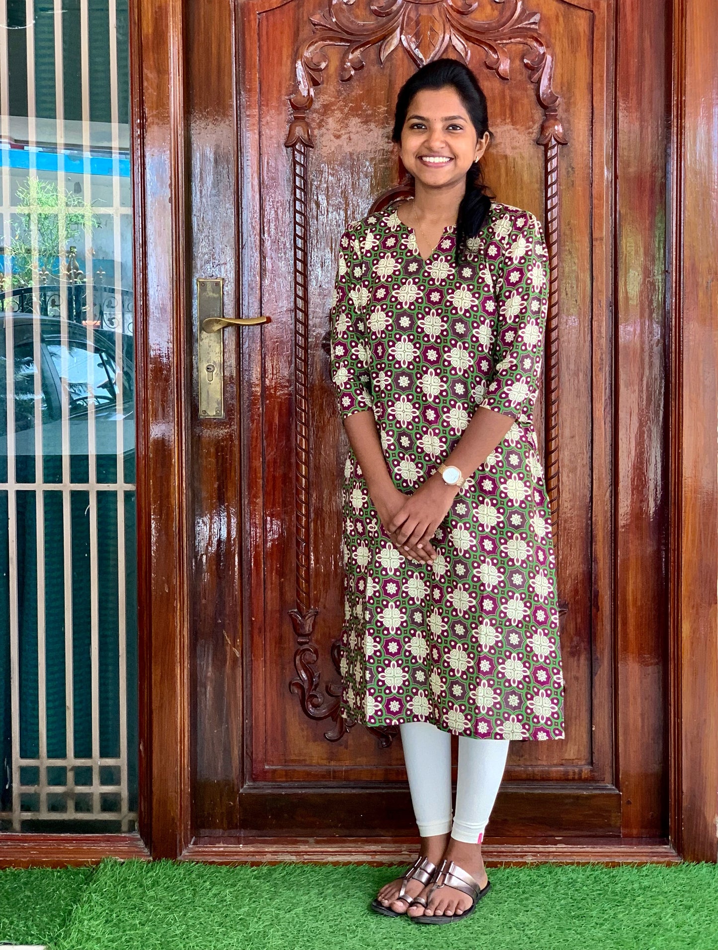 Greeny purple - Kurti