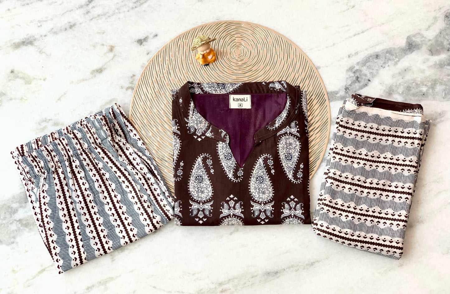 Brown Paisley- Salwar suit set