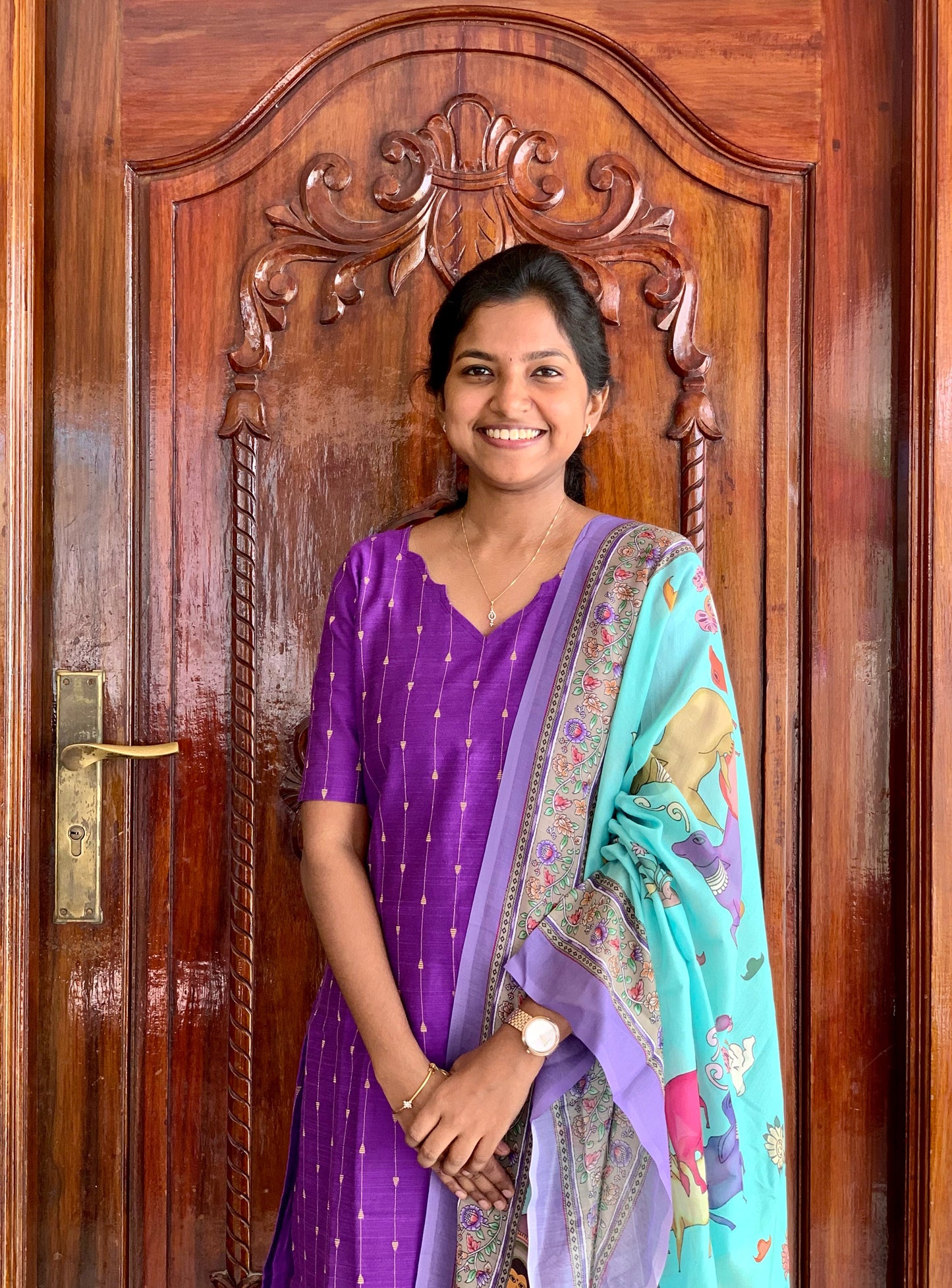 Lavender Vrindhavan - Ethnic suit set