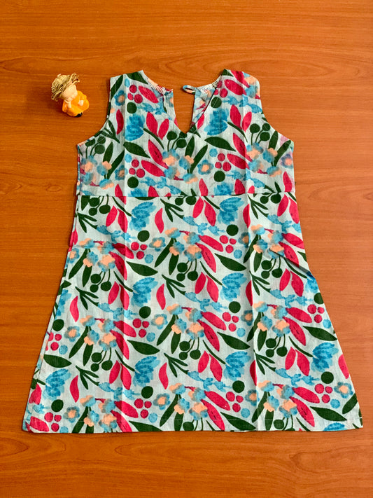 Blue petal - Girl Frock