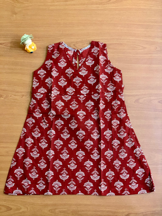 Red Floral - Baby Frock