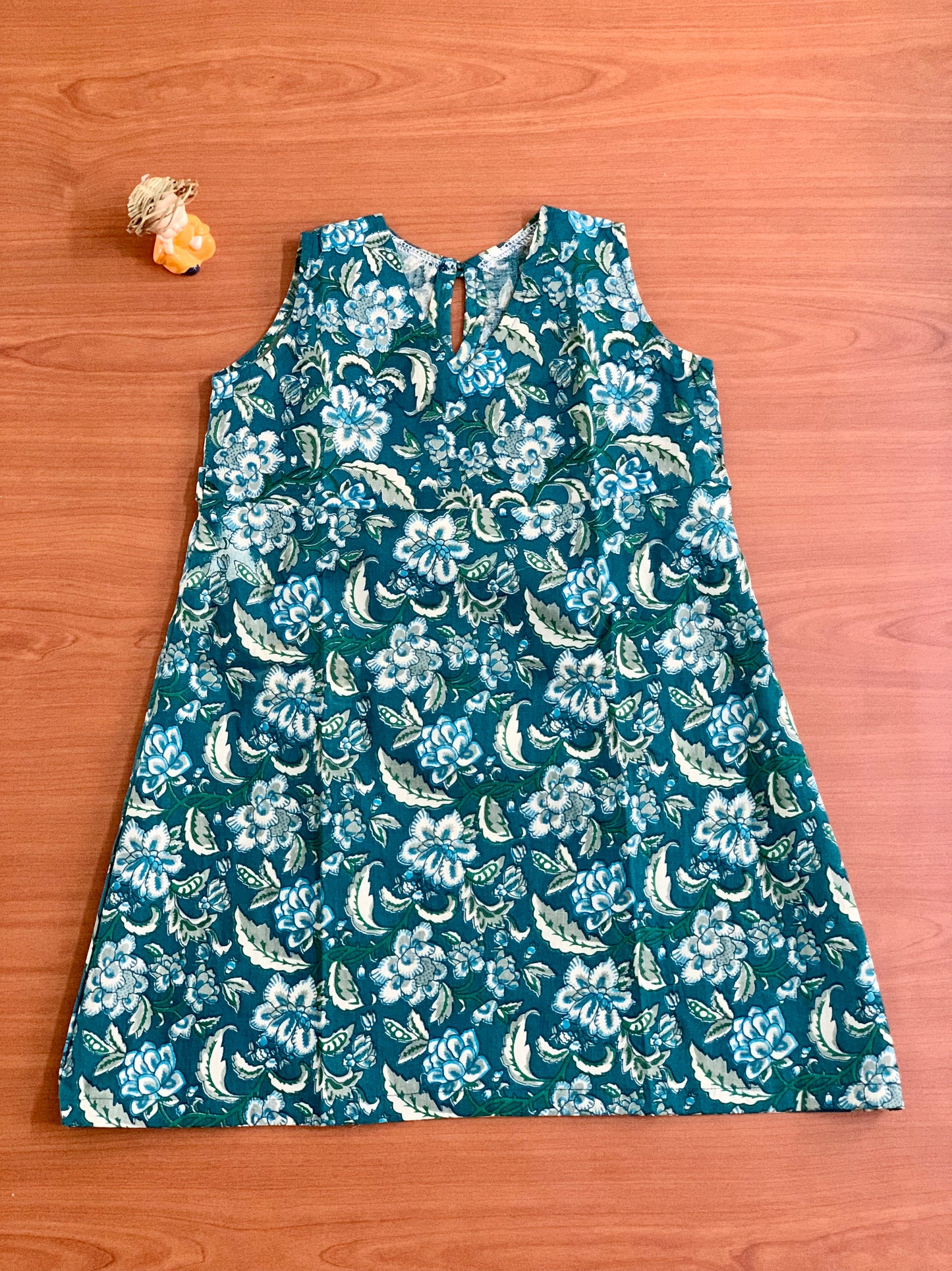 Coral Blue - Girl Frock
