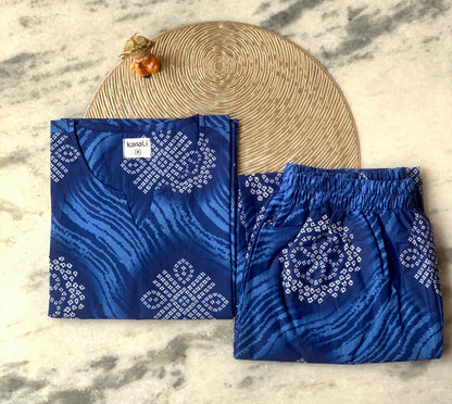 Bandhani blue - Co-ord