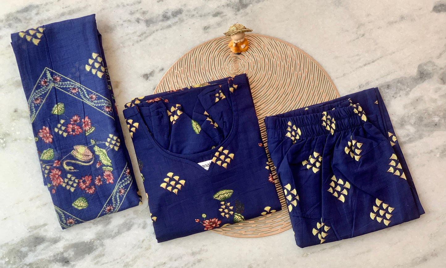 Ink blue - ⁠Salwar suit set