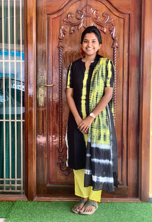 Midnight lime - ⁠Salwar suit set (*Preorder)