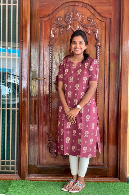 Dusty maroon - Kurti