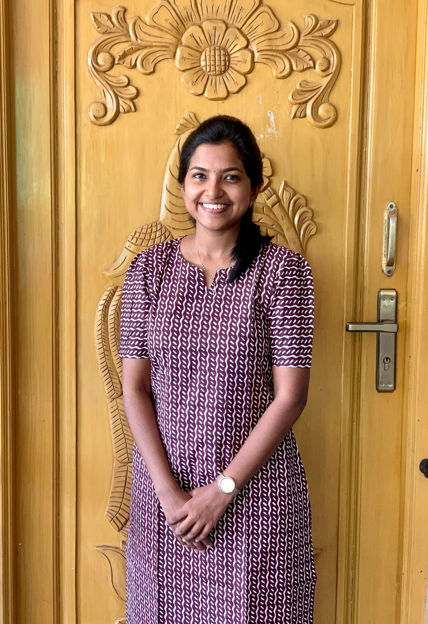 Brown wave - Kurti