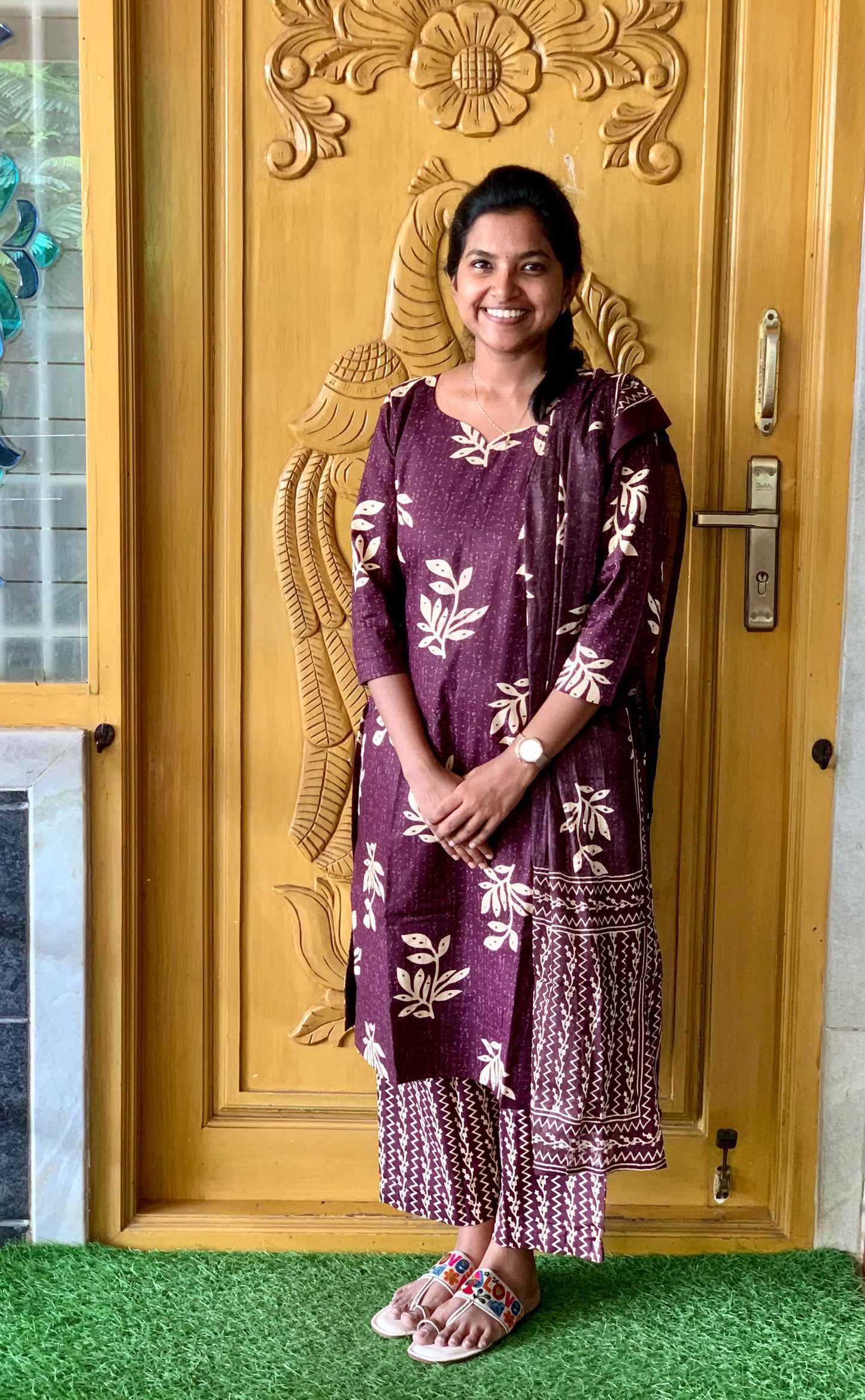 Deep wine - ⁠Salwar suit set