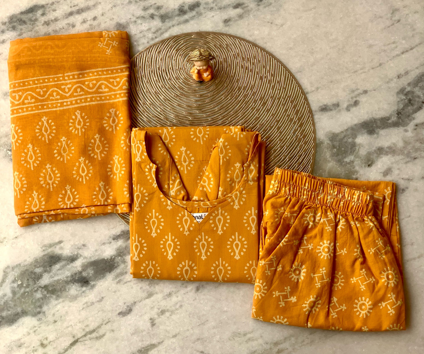 Mango yellow  - ⁠Salwar suit set