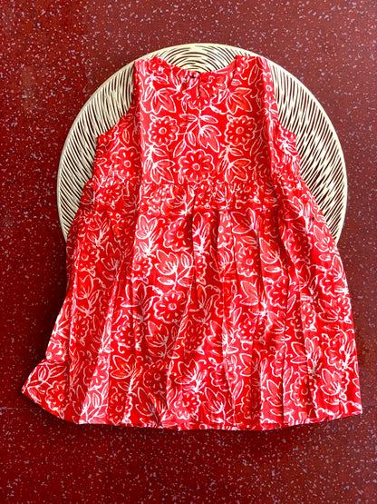 Orange floral - Baby Frock