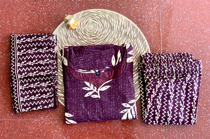 Deep wine - ⁠Salwar suit set