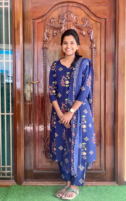 Ink blue - ⁠Salwar suit set