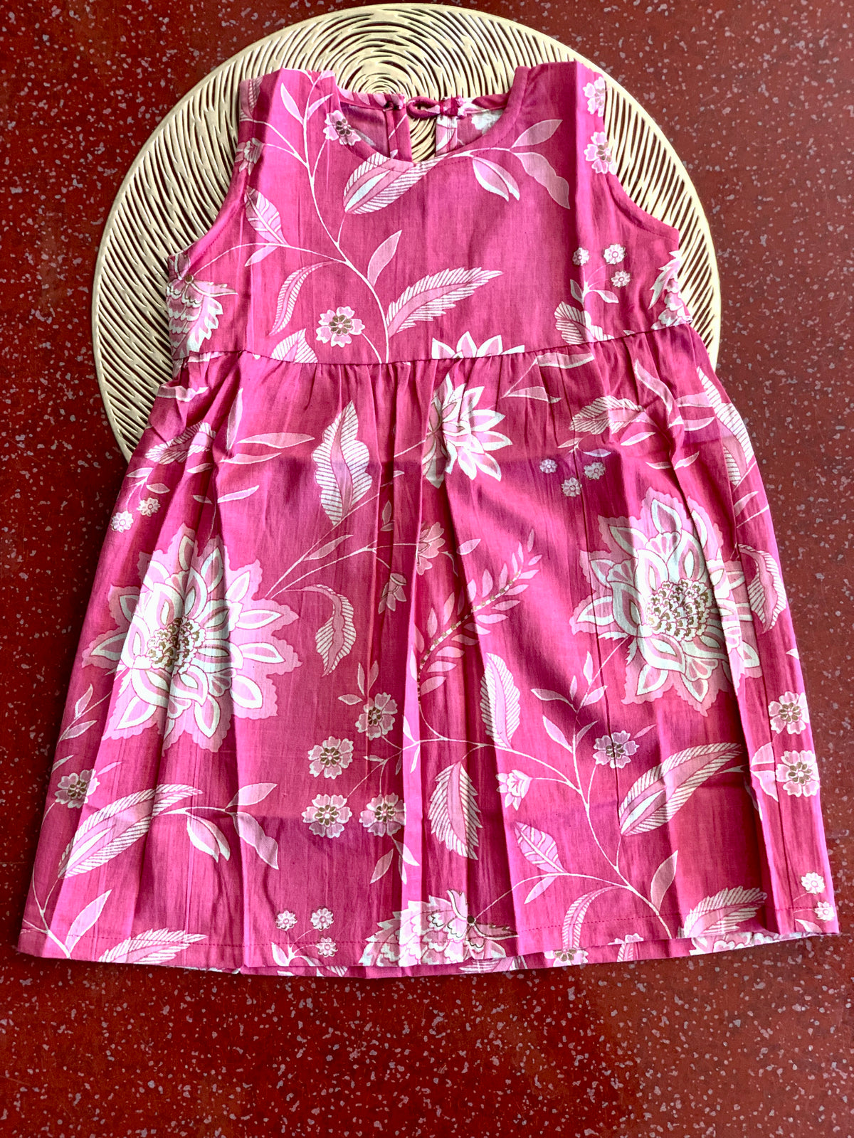 Pink floral - Baby Frock