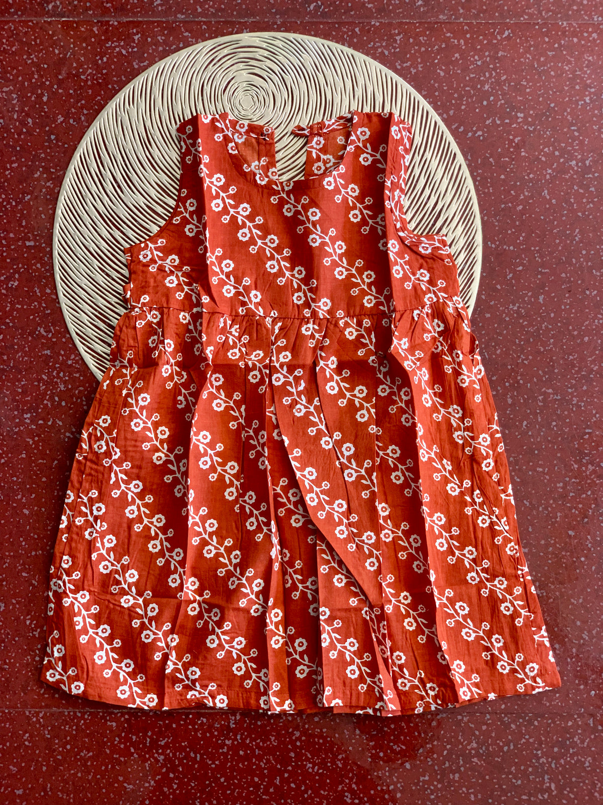 Rust orange- Baby Frock