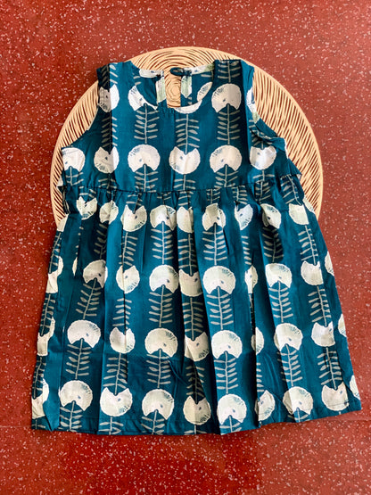 Teal green - Baby Frock
