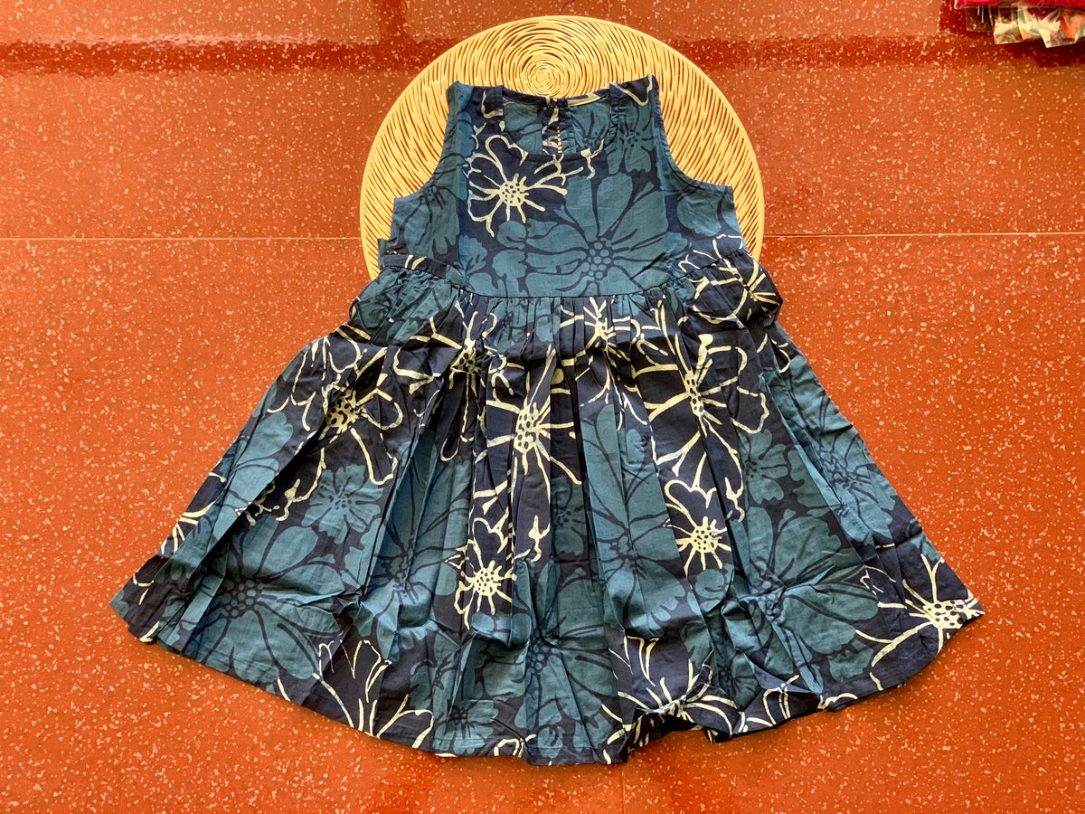 Indigo floral - Baby Frock