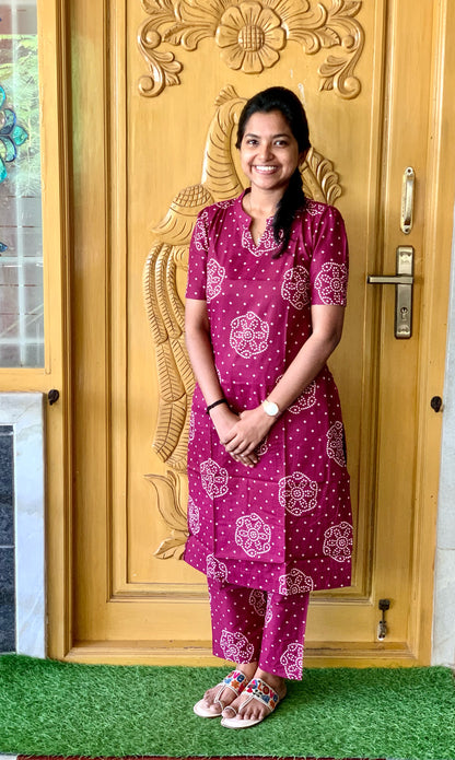 Wine bandhini - Co-ord