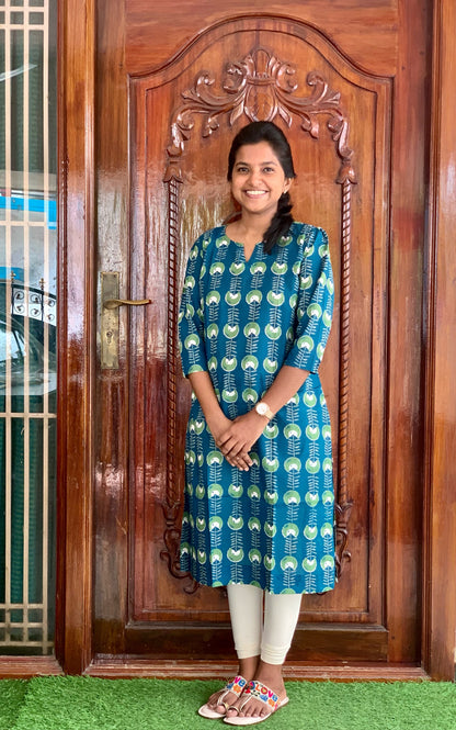 Teal blue - Kurti