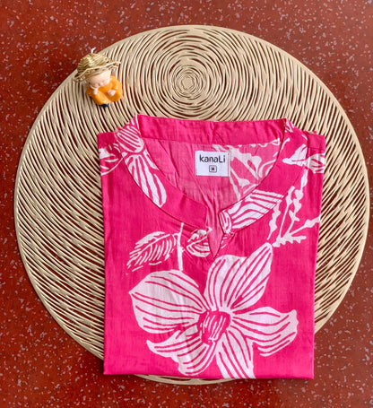 Pink orchid - Kurti