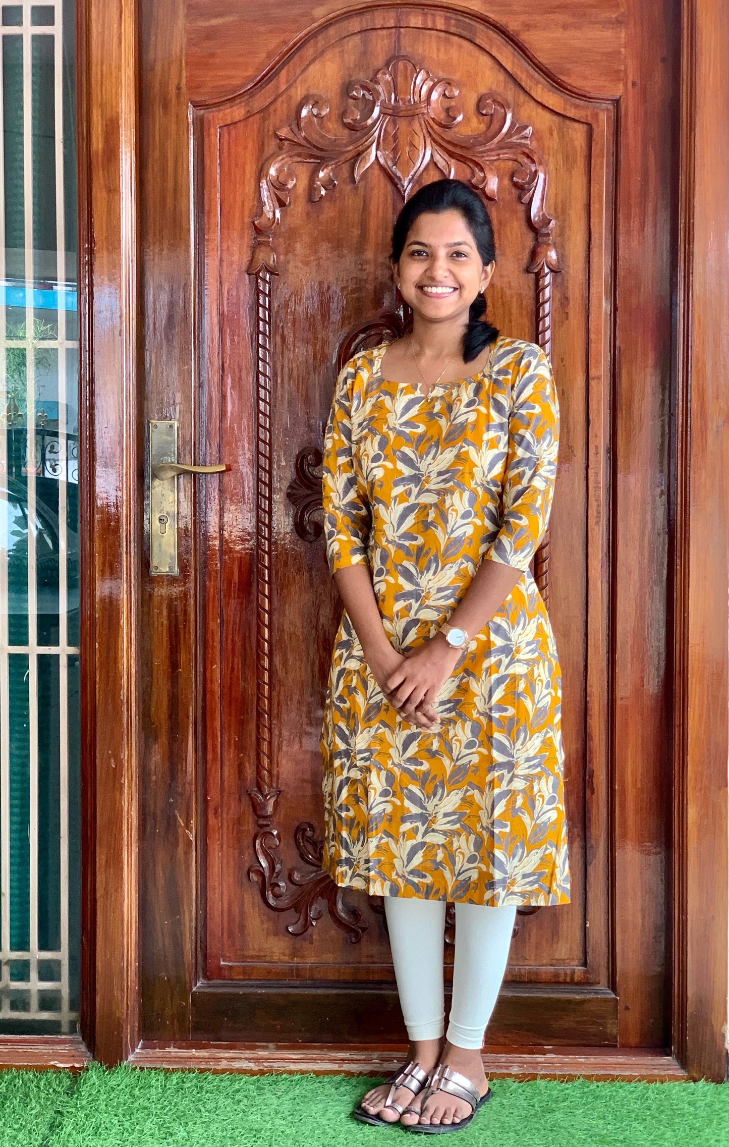 Mustard grey - Kurti