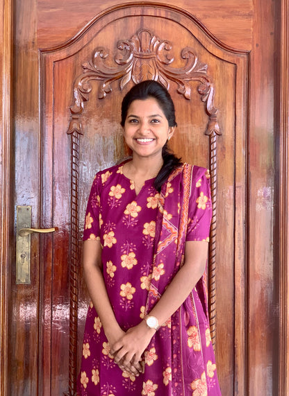 Berry bloom - ⁠Salwar suit set