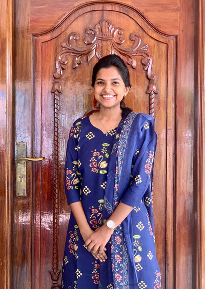 Ink blue - ⁠Salwar suit set