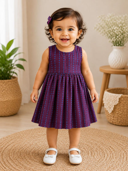 Purple stripes - Baby Frock