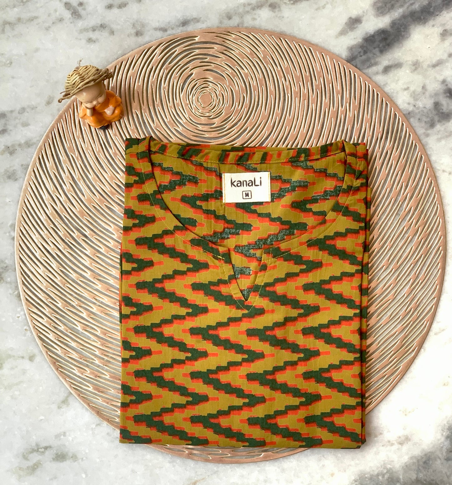 Mustard zigzag - Kurti