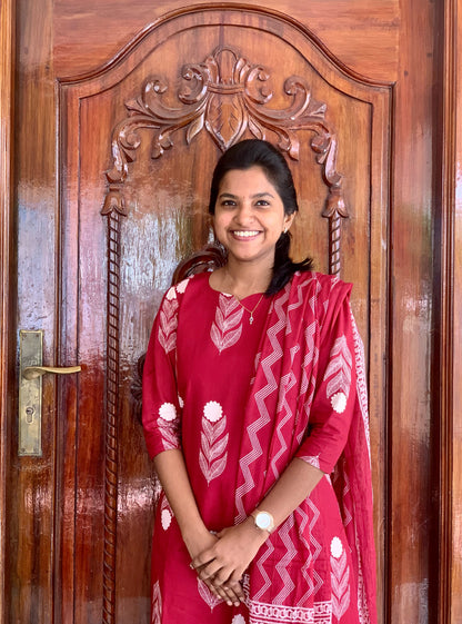 Ruby floral - ⁠Salwar suit set