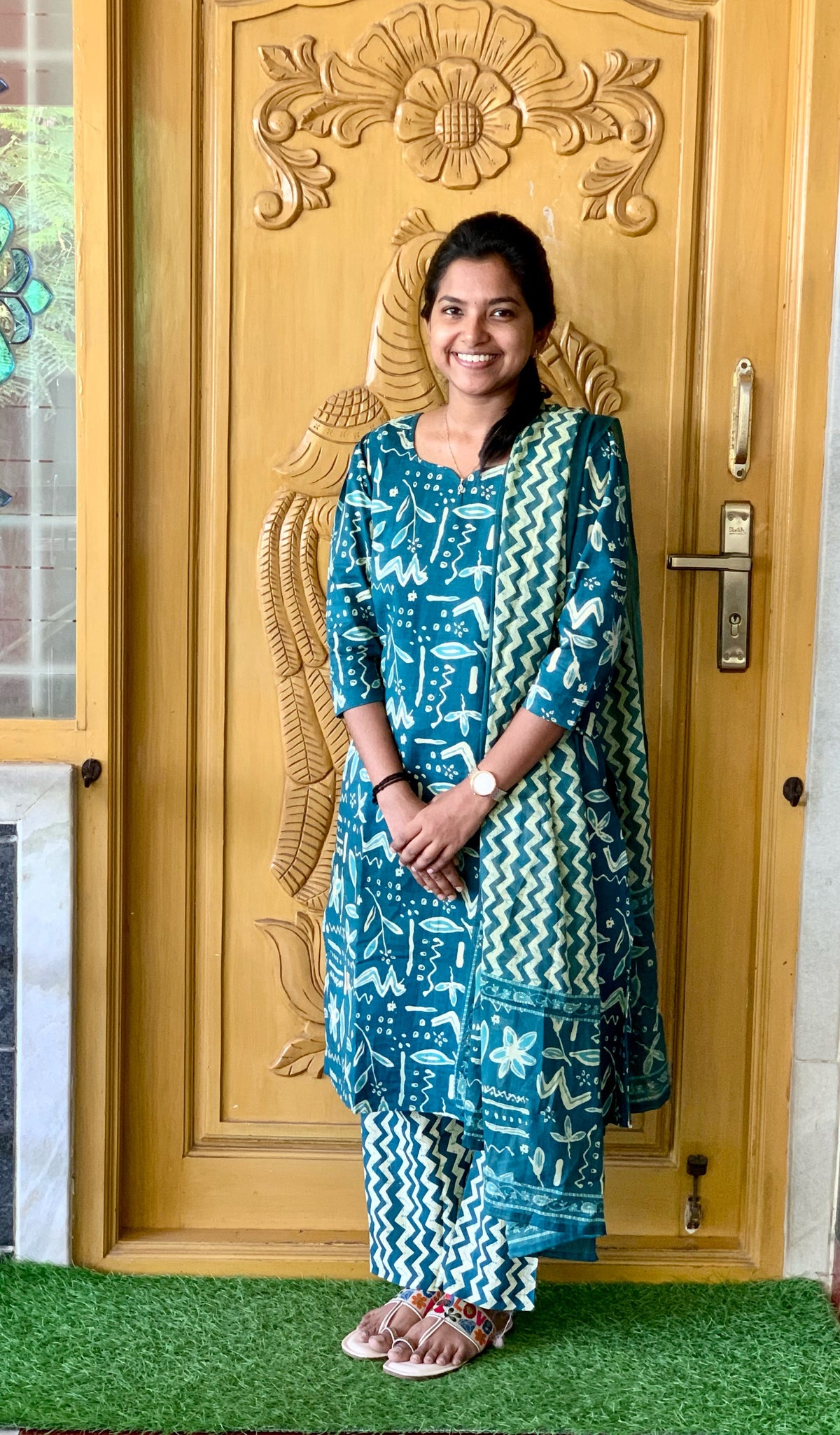 Teal tangle - ⁠Salwar suit set
