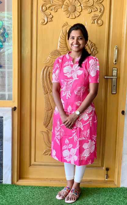 Pink orchid - Kurti