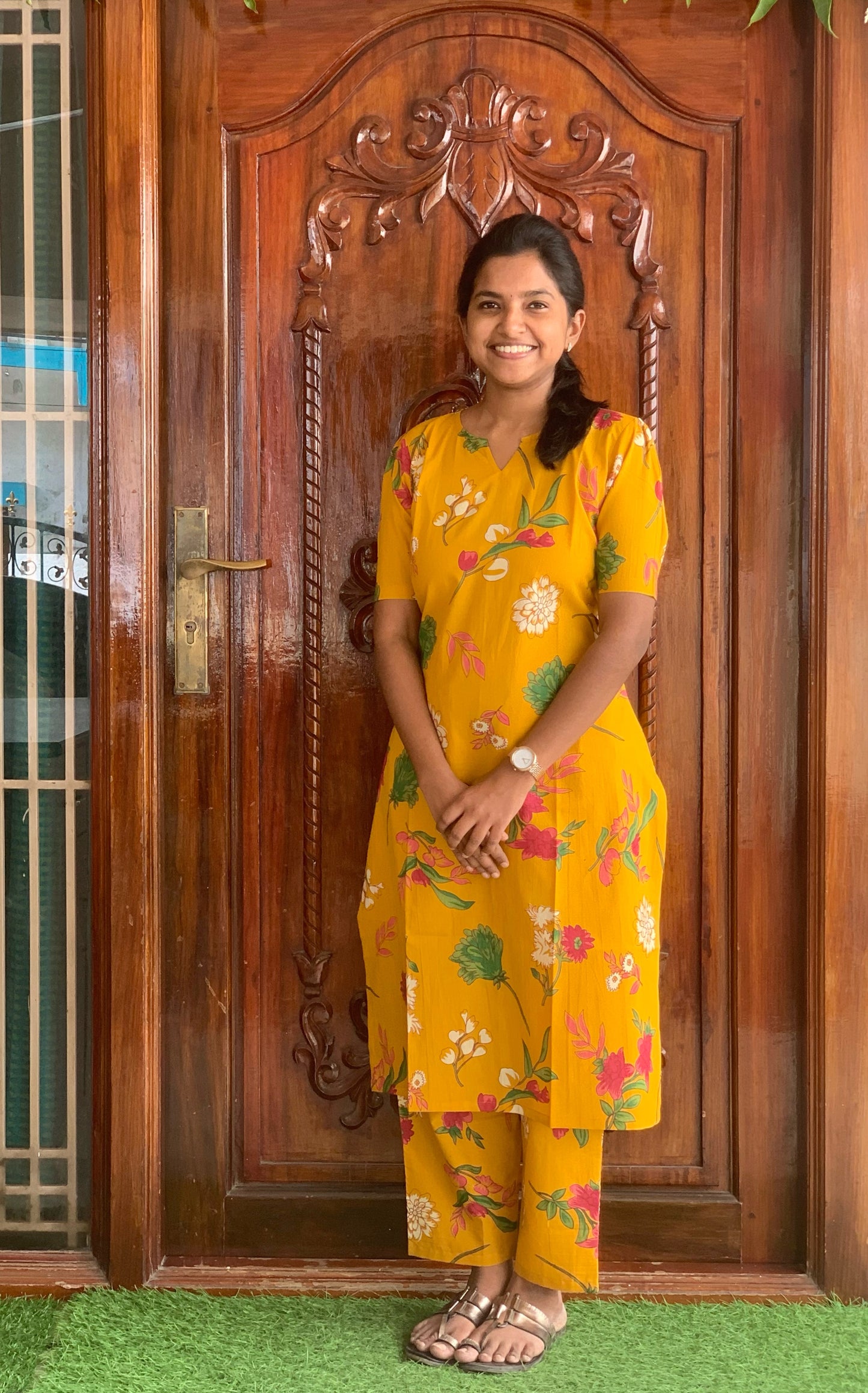 Mustard floral - Co-ord