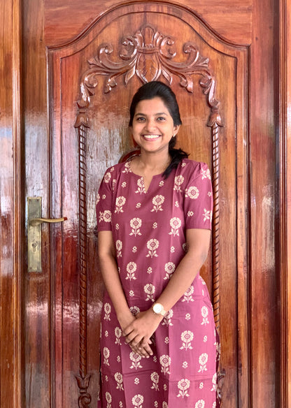 Dusty maroon - Kurti