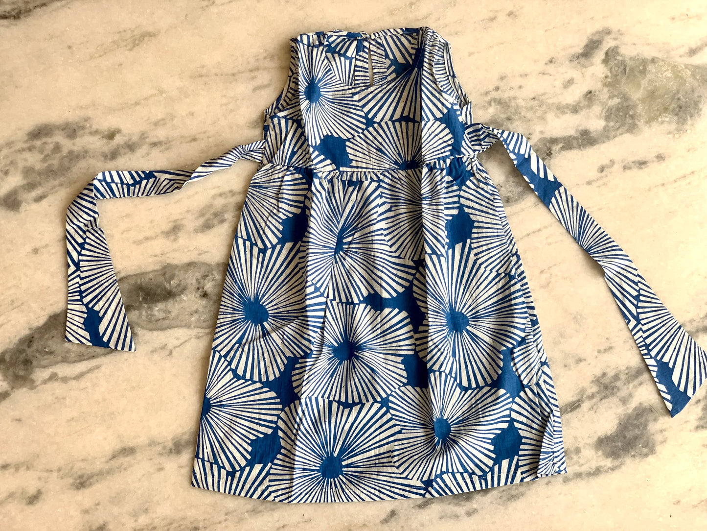 Blue floral - Girl Frock