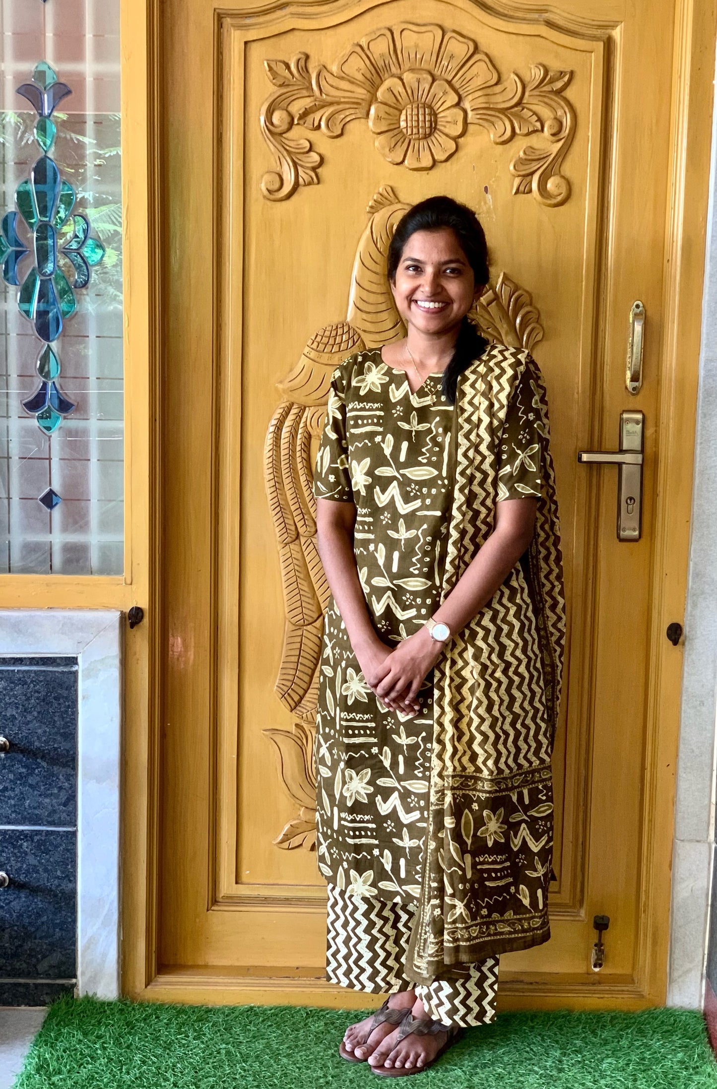 Earthy Olive - ⁠Salwar suit set