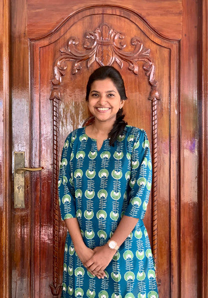 Teal blue - Kurti