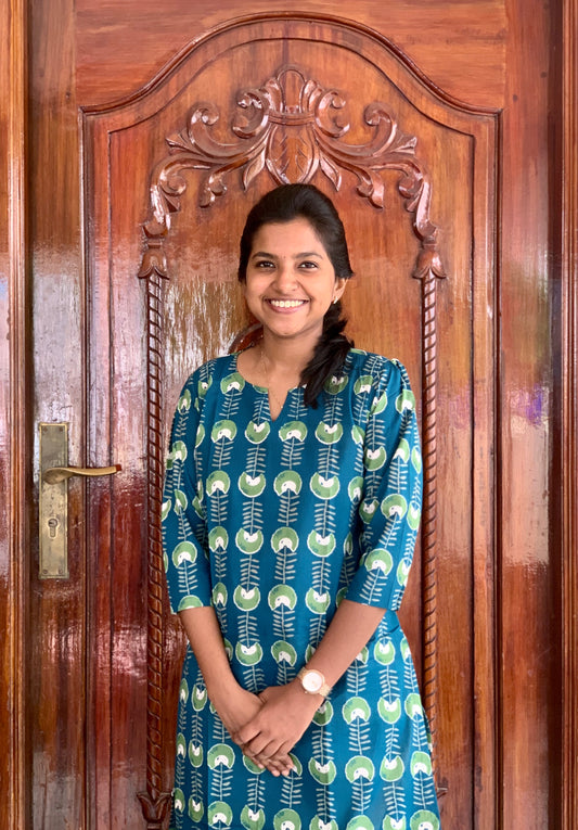 Teal blue - Kurti