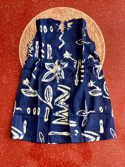 Blue abstract - Baby Frock