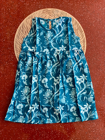 Teal blue - Baby Frock