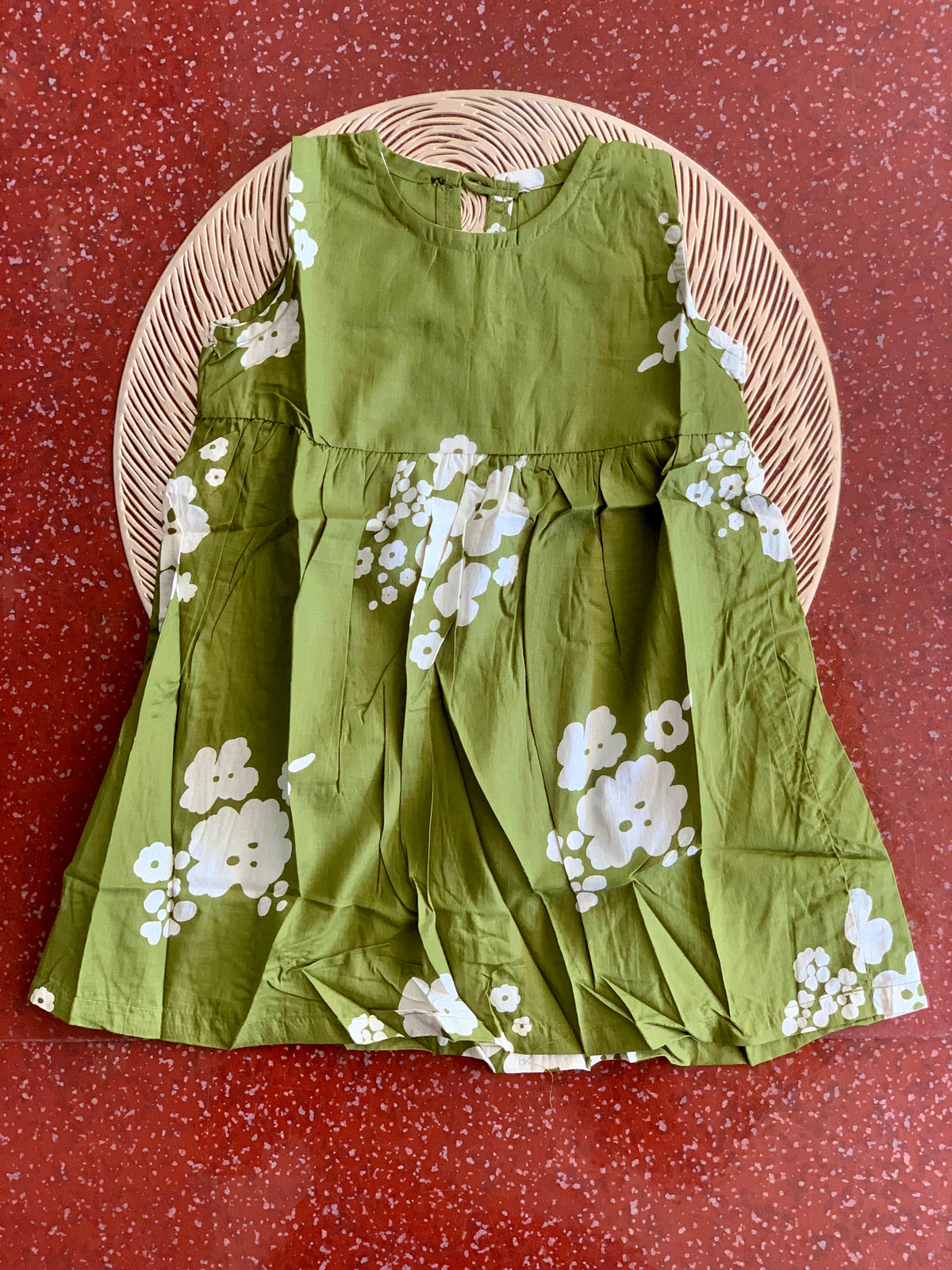 Green floral - Baby Frock
