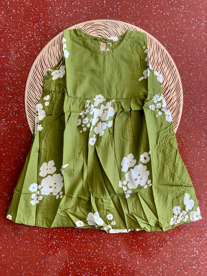 Green floral - Baby Frock