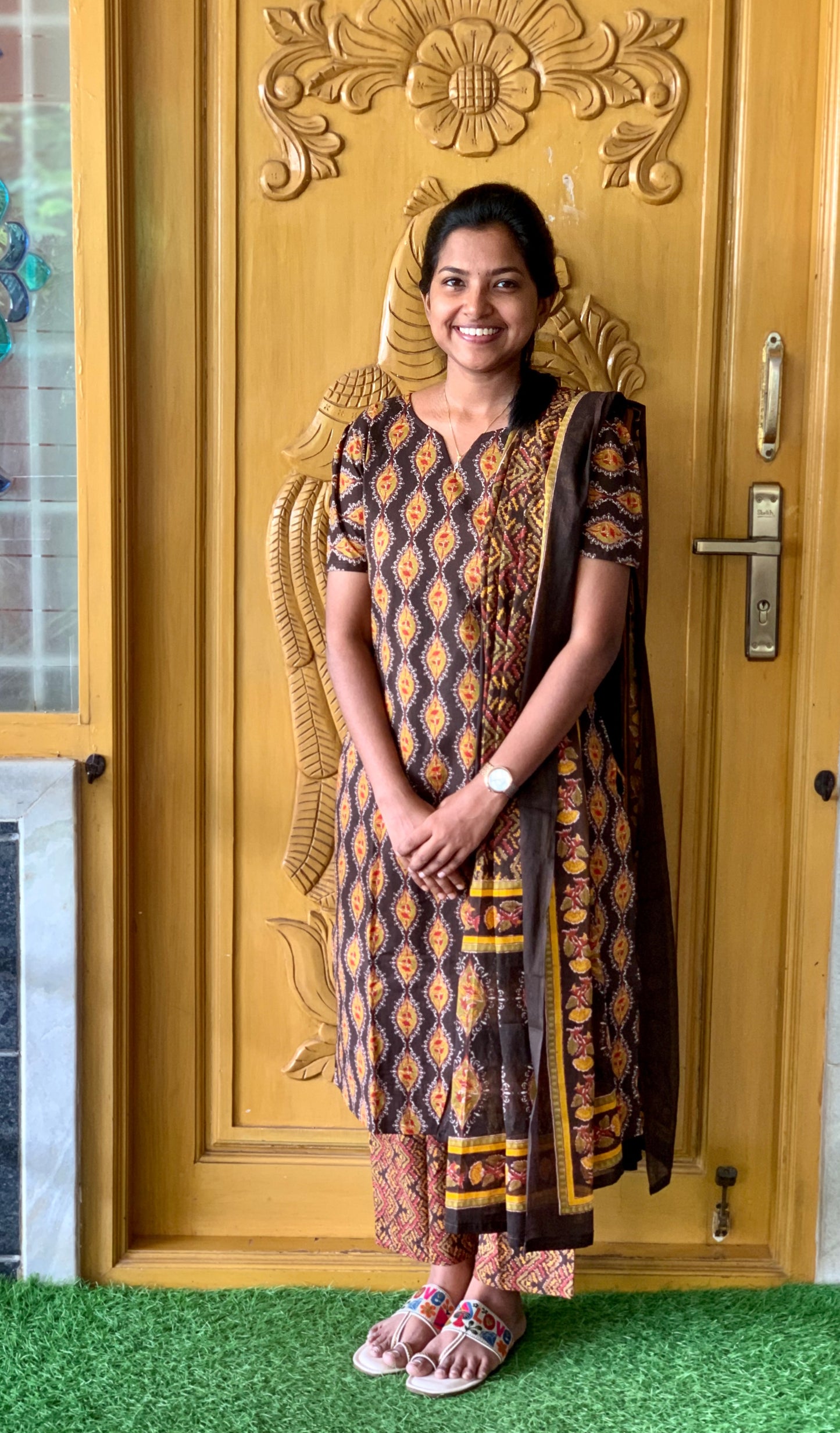 Charcoal bloom - ⁠Salwar suit set