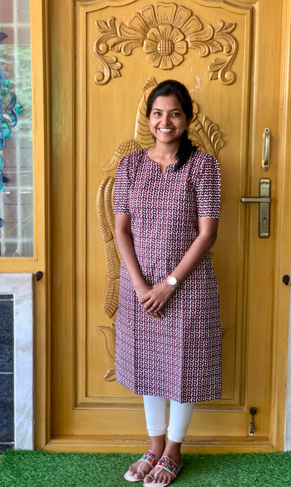Brown wave - Kurti