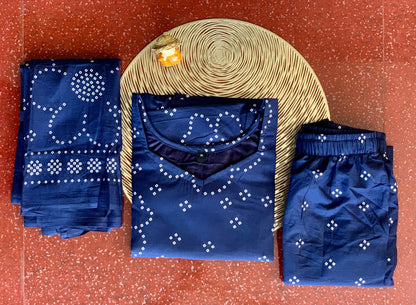 Deep indigo - ⁠Salwar suit set