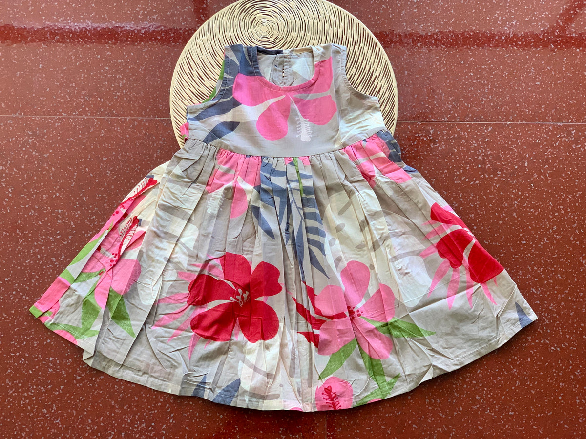 Cream garden - Baby Frock