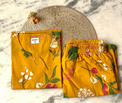 Mustard floral - Co-ord
