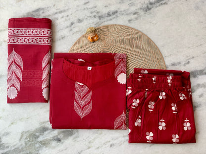 Ruby floral - ⁠Salwar suit set