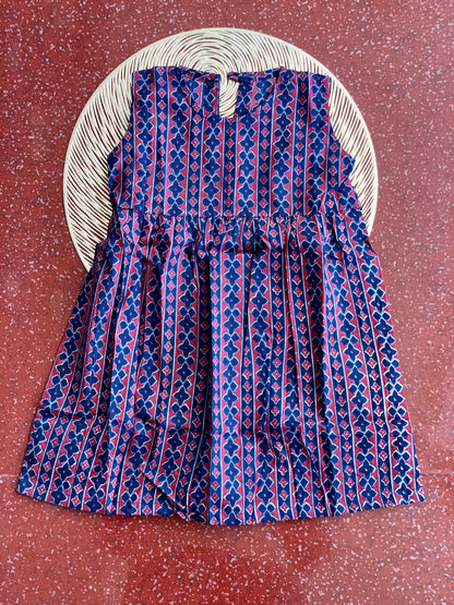 Blue kolam - Baby Frock